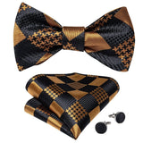 Cravate nœud papillon ajustable et pochette 1 paire de boutons de manchette – | lasanderss.store