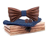 Cravate nœud Papillon en bois une paire boutons de manchette et pochette – | lasanderss.store
