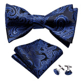 Cravate nœud papillon et pochette en soie pour hommes – | lasanderss.store