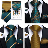 Ensemble Cravate Soie Boutons Manchette Pince - Accessoire Homme Élégant – | lasanderss.store
