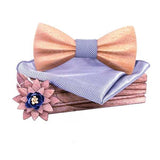 Ensemble Nœud papillon en bois et mouchoir de poche – | lasanderss.store