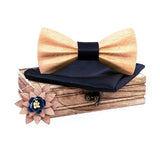 Ensemble Nœud papillon en bois et mouchoir de poche – | lasanderss.store