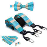 Ensemble nœud papillon en soie bretelle - pochette - bouton de manchette – | lasanderss.store