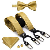 Ensemble nœud papillon en soie bretelle - pochette - bouton de manchette – | lasanderss.store