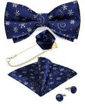 Ensemble Nœud Papillon Pré - Noué Broche Pochette Boutons - 4 Pièces Soie – Nœuds Papillon | lasanderss.store