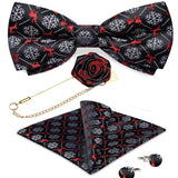 Ensemble Nœud Papillon Pré - Noué Broche Pochette Boutons - 4 Pièces Soie – Nœuds Papillon | lasanderss.store
