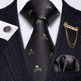 Fashion cravate pour hommes à rayures dorées en soie – Accessoires | lasanderss.store