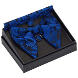 Grand nœud papillon boutons de manchette avec poche carrés – | lasanderss.store