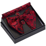 Grand nœud papillon boutons de manchette avec poche carrés – | lasanderss.store