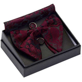 Grand nœud papillon boutons de manchette avec poche carrés – | lasanderss.store