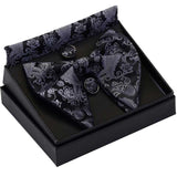 Grand nœud papillon boutons de manchette avec poche carrés – | lasanderss.store