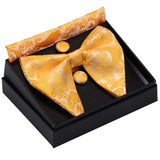 Grand nœud papillon boutons de manchette avec poche carrés – | lasanderss.store