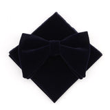 Grand nœud papillon et pochette en velours pour hommes – | lasanderss.store