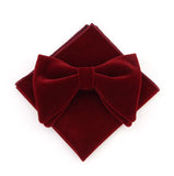 Grand nœud papillon et pochette en velours pour hommes – | lasanderss.store
