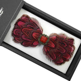 lasanderss Boutique Rouge Nœud papillon en plumes pour des grande occasion de fête