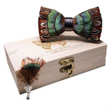 Design Original nœud papillon mode plume de paon