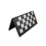 Jeu d'échecs en métal, Échiquier en bois à motifs de marbre