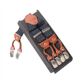 lasanderss.store 10 Bretelles en cuir décontracté pour hommes, 6 Clips