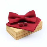 lasanderss.store 13 Nœud Papillon pochette et Bouton de Manchette