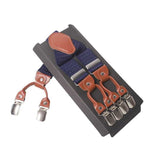 lasanderss.store 7 Bretelles en cuir décontracté pour hommes, 6 Clips