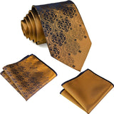 lasanderss.store 7 cm Or Ensemble de cravates et pochette couleur or