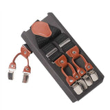 lasanderss.store 8 Bretelles en cuir décontracté pour hommes, 6 Clips