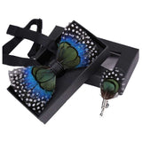 lasanderss.store Accessoires d'habillement Marine Broche Nœud papillon en plume