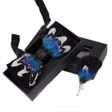 lasanderss.store Accessoires d'habillement Noir Broche Nœud papillon en plume