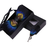 lasanderss.store Accessoires d'habillement Or Broche Nœud papillon en plume