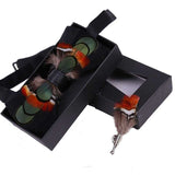 lasanderss.store Accessoires d'habillement Orange Broche Nœud papillon en plume