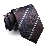 lasanderss.store Argenté Cravate à rayures classique pour hommes