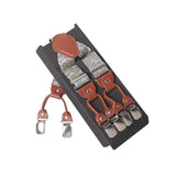 lasanderss.store Beige Bretelles en cuir marron Vintage, 6 Clips