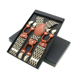 lasanderss.store Beige Bretelles en cuir pour hommes