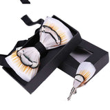 lasanderss.store Blanc Broche Nœud papillon en plume