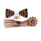 lasanderss.store Blanc Ensemble Nœud Papillon En Patchwork Broche Pochette Boutons Pour Hommes