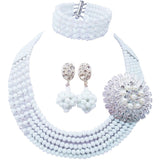 lasanderss.store Blanc Ensembles de bijoux perles