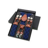 lasanderss.store Bleu-A Bretelles en cuir pour hommes