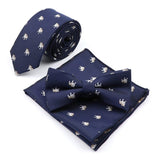 lasanderss.store Bleu-B Ensemble de cravate et pochette