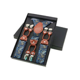 lasanderss.store Bleu Bretelles en cuir pour hommes