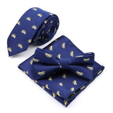 lasanderss.store Bleu-C Ensemble de cravate et pochette