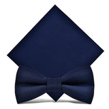 lasanderss.store Bleu-C Nœud Papillon Et Pochette En Laine Pour Homme