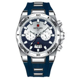 lasanderss.store Bleu / montre homme bracelet en Silicone