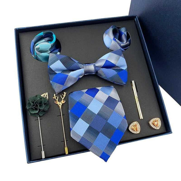 lasanderss.store Bleu Coffret de cravate luxe pour homme