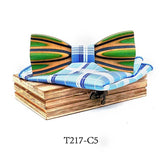 lasanderss.store Bleu Coffret nœud papillon en bois