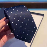 lasanderss.store Bleu Cravate Classique en soie pour homme