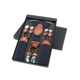 lasanderss.store Bleu-D Bretelles en cuir pour hommes