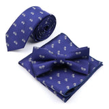 lasanderss.store Bleu-D Ensemble de cravate et pochette