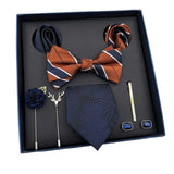 lasanderss.store Bleu Ensemble de cravate magnifique avec Coffret cadeau