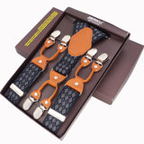 lasanderss.store Bleu-F Bretelles en cuir pour hommes