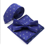 lasanderss.store Bleu-H Ensemble de cravate et pochette